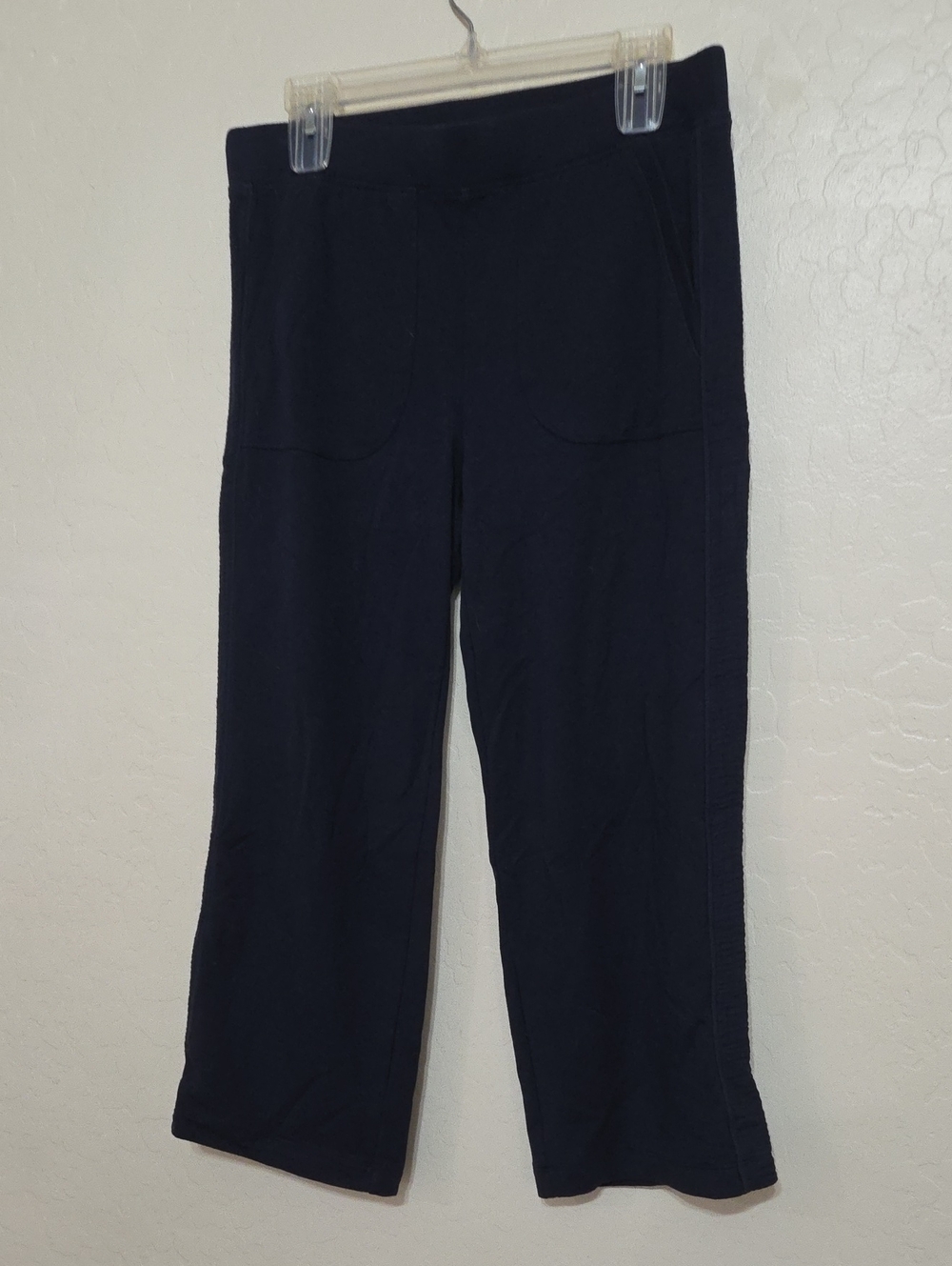 Chico's Dark Navy Straight Leg Pull-On Track Pants